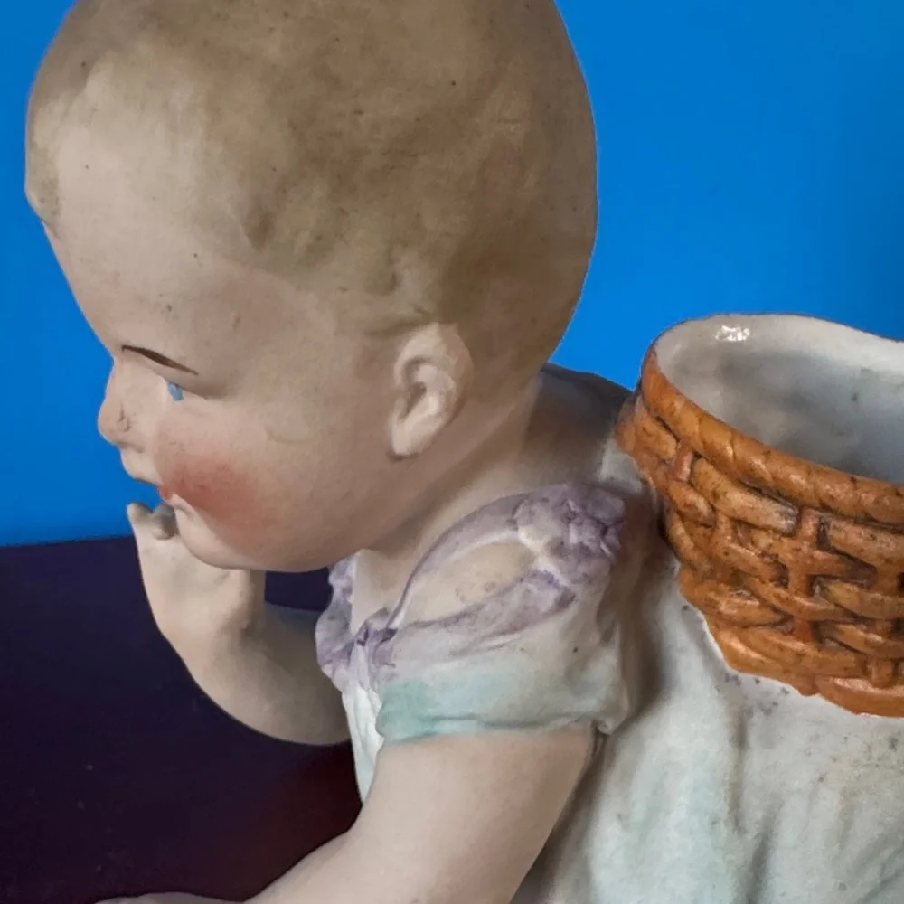 Vintage Ceramic Piano Baby Planter
